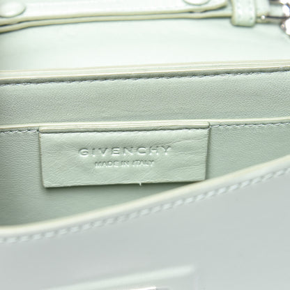 Givenchy Calfskin Bow Cut Chain Wallet Aqua Green 6 of 10