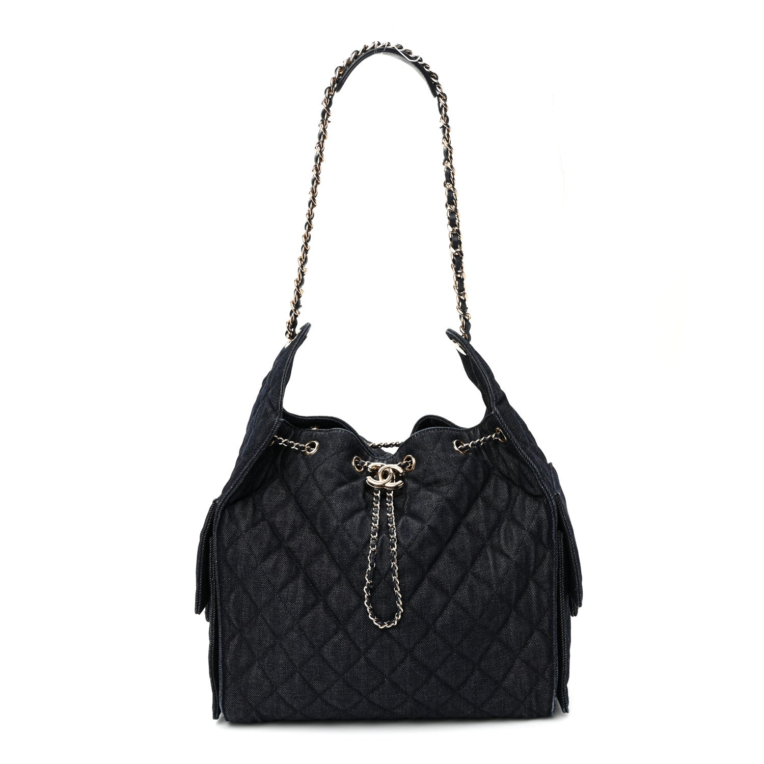 Chanel Denim Quilted Medium Chanel 25 Handbag Dark Blue 1 of 11