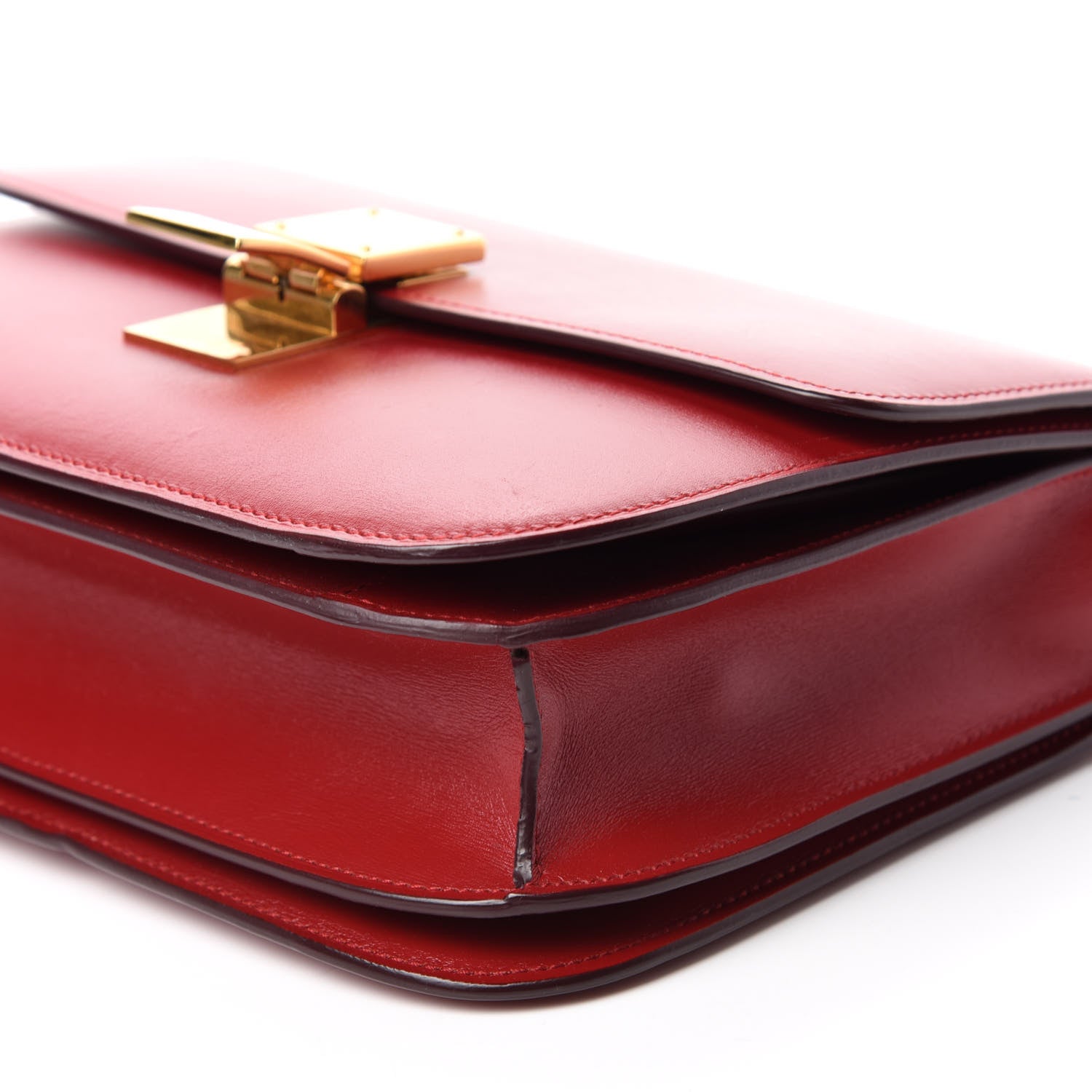 Celine Box Calfskin Classic Box Flap Bag Red 7 of 10