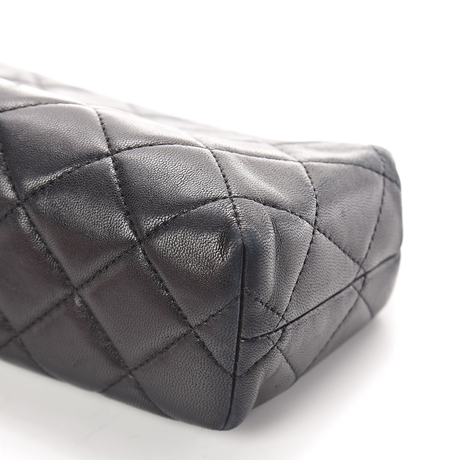 Chanel Lambskin Quilted Cosmetic Case Black 9 of 9
