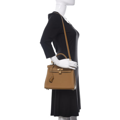 Hermes Togo Kelly Retourne 25 Bronze Dore 2 of 36