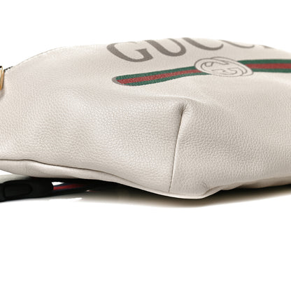 Gucci Grained Calfskin Logo Belt Bag White 5 of 13