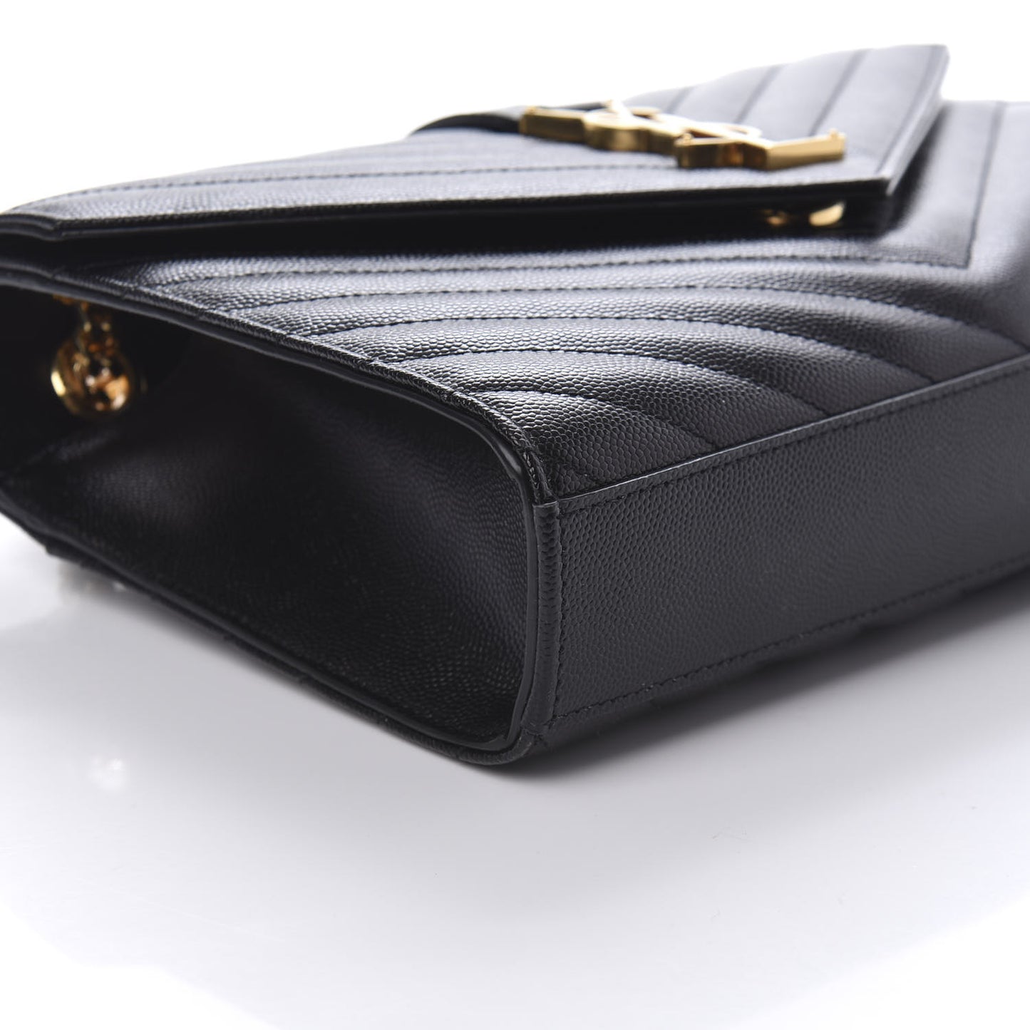 Grain De Poudre Matelasse Chevron Medium Monogram Satchel Black