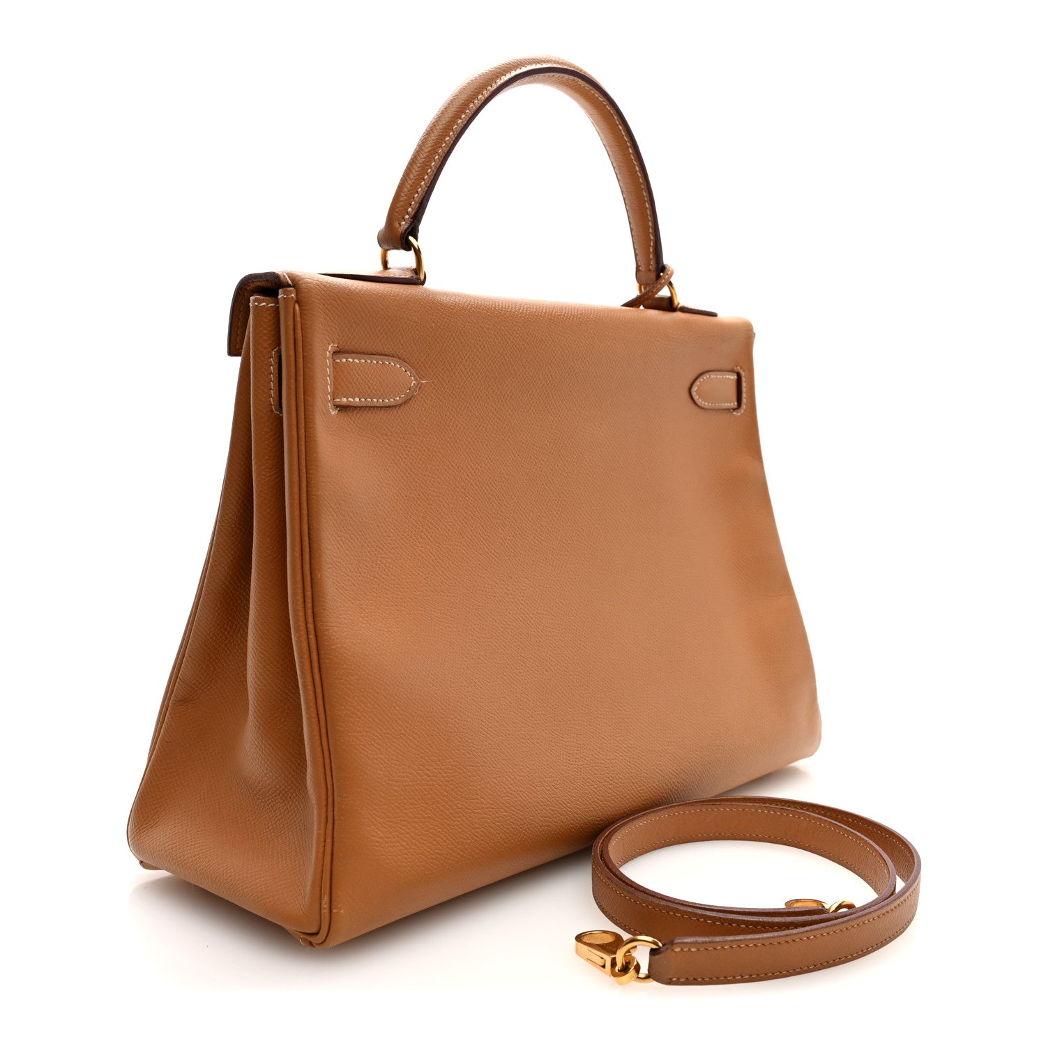 Hermes Courchevel Kelly Retourne 32 Gold 3 of 10