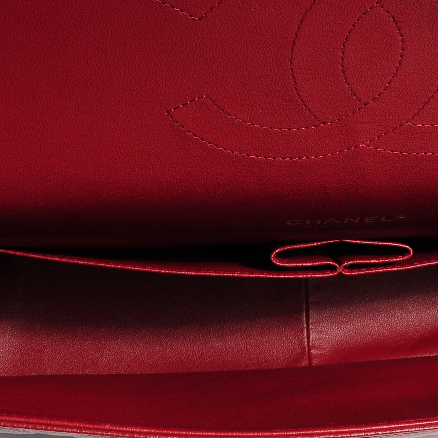 Chanel Caviar Quilted Maxi Double Flap Red 8 of 9