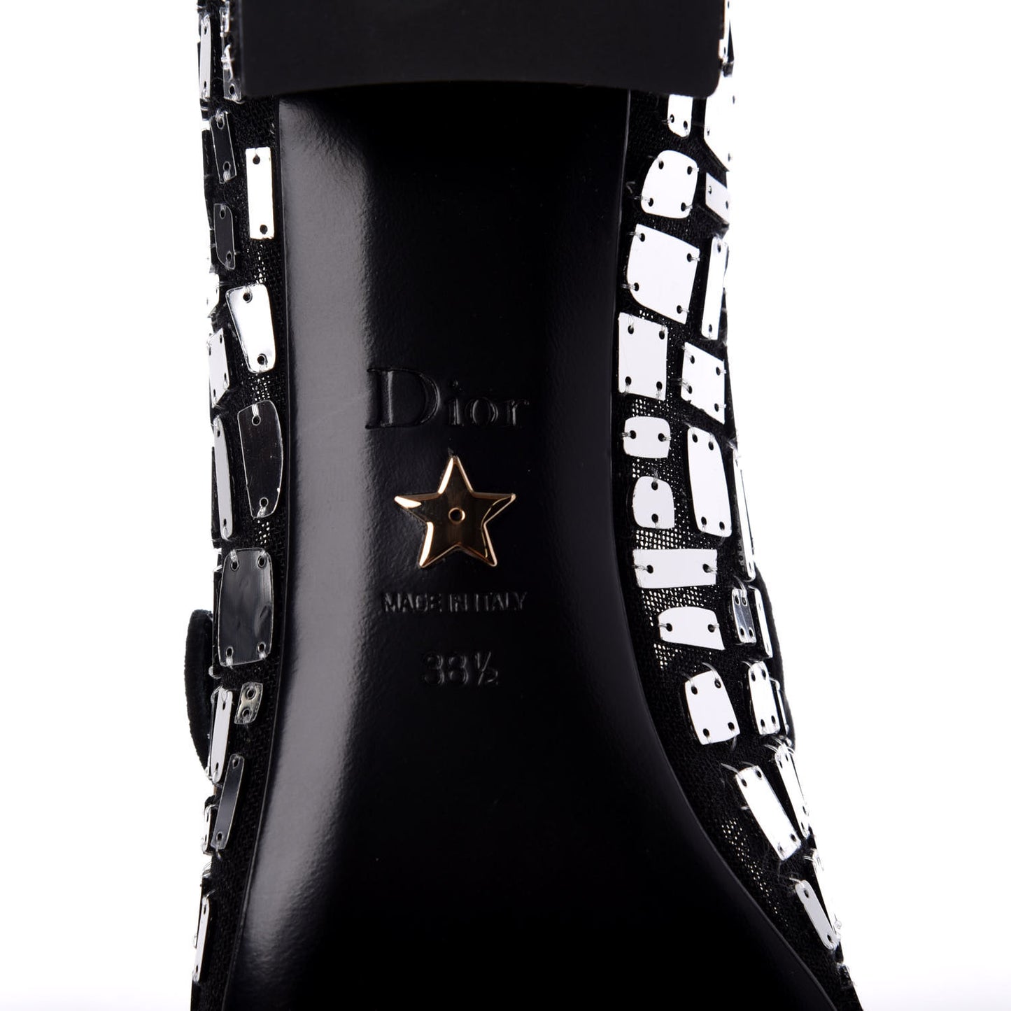 Mesh Embroidered Mirror Baby-D Ballet Pumps 38.5 Black