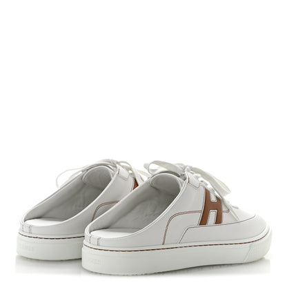 Hermes Calfskin Mens Keep Mule Sneakers 42 White Naturel 5 of 10