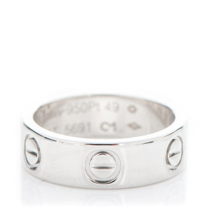 Cartier Platinum 5.5mm LOVE Ring 49 4.75 1 of 4