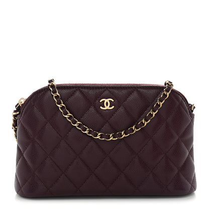 Chanel Caviar Quilted Classic Clutch With Chain Dark Burgundy 1 of 10