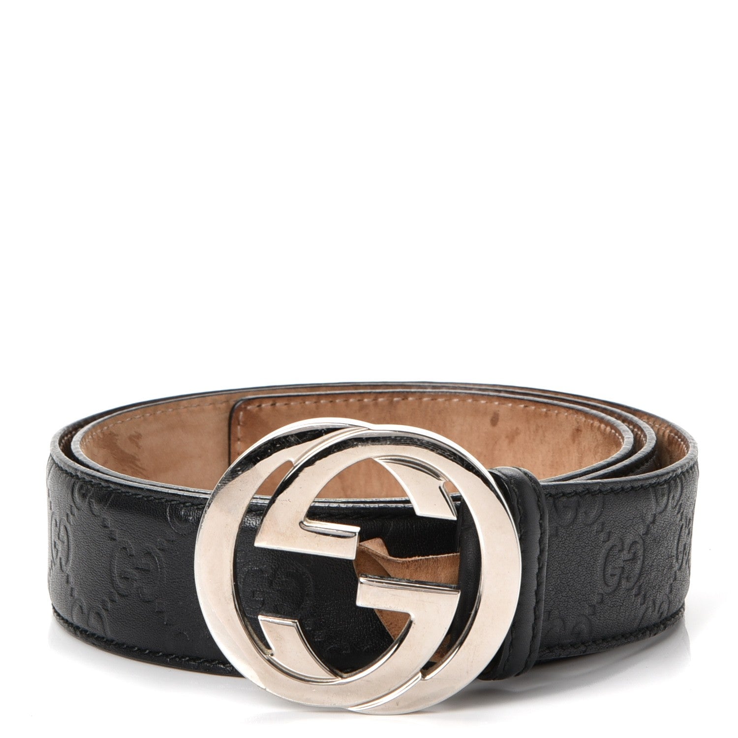Gucci Guccissima Interlocking G Belt 95 38 Black 1 of 10