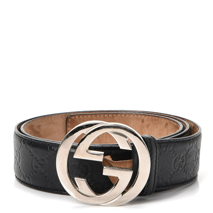 Gucci Guccissima Interlocking G Belt 95 38 Black 1 of 10