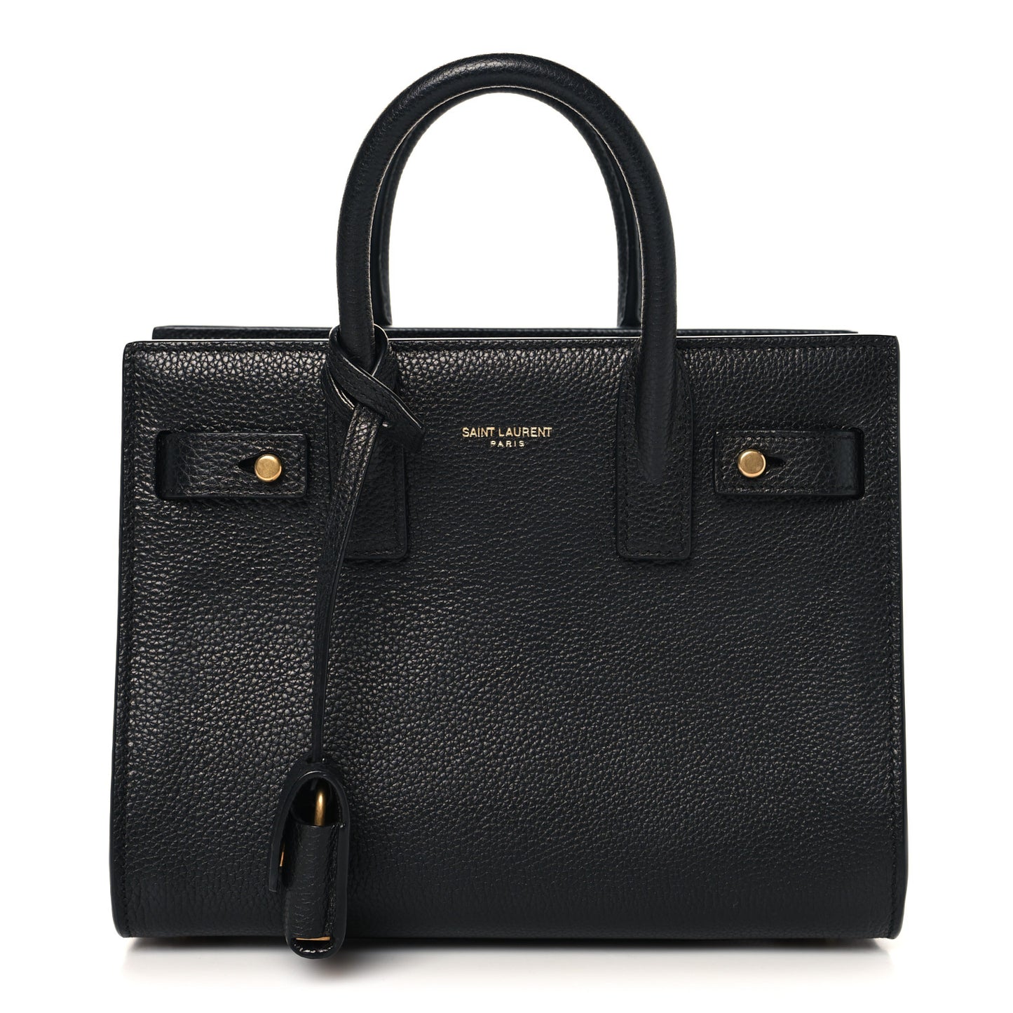 Grained Calfskin Nano Supple Sac De Jour Black