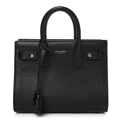 Saint Laurent Grained Calfskin Nano Supple Sac De Jour Black 1 of 11