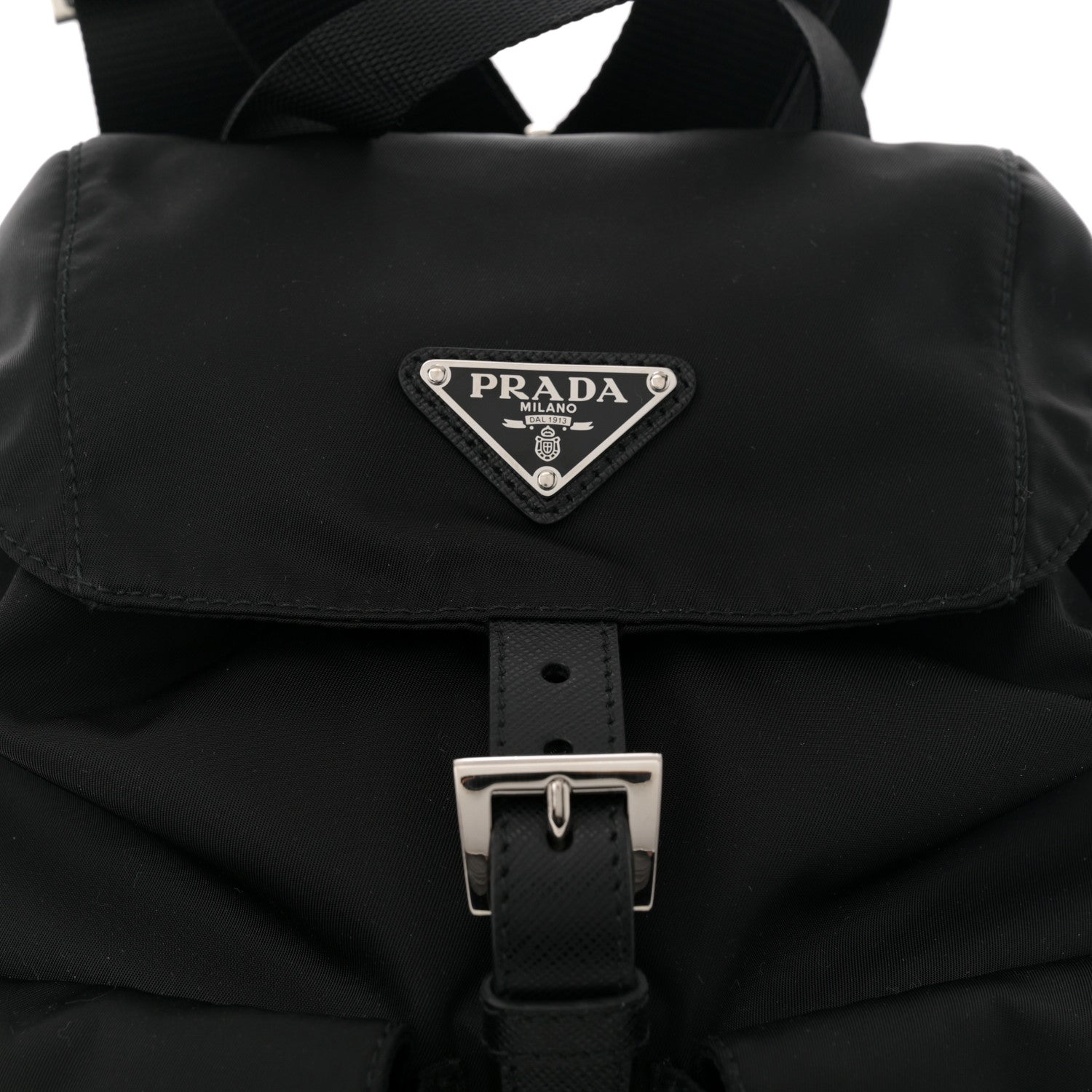 Prada Tessuto Nylon Saffiano Small Backpack Black 8 of 11