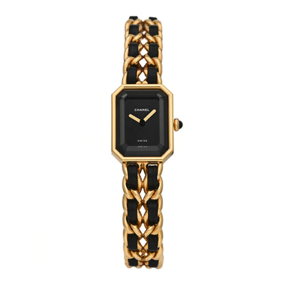 Chanel Stainless Steel Lambskin 20mm Chain Premiere Quartz Watch Gold M 1 of 4