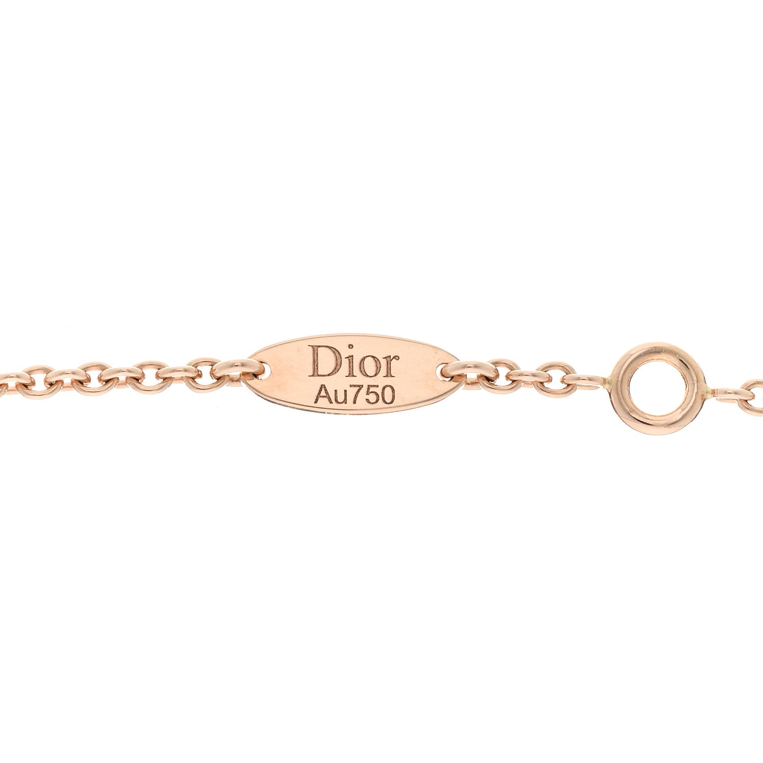 Christian Dior 18K Rose Gold Diamond Black Onyx Rose Des Vents Necklace 6 of 6