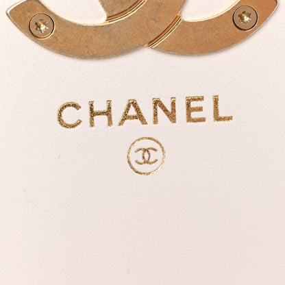 Chanel Caviar Quilted Camellia Clutch With Chain White 6 of 13