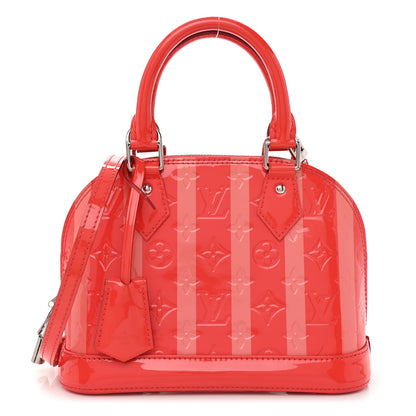 Louis Vuitton Vernis Rayures Alma BB Poppy 1 of 8