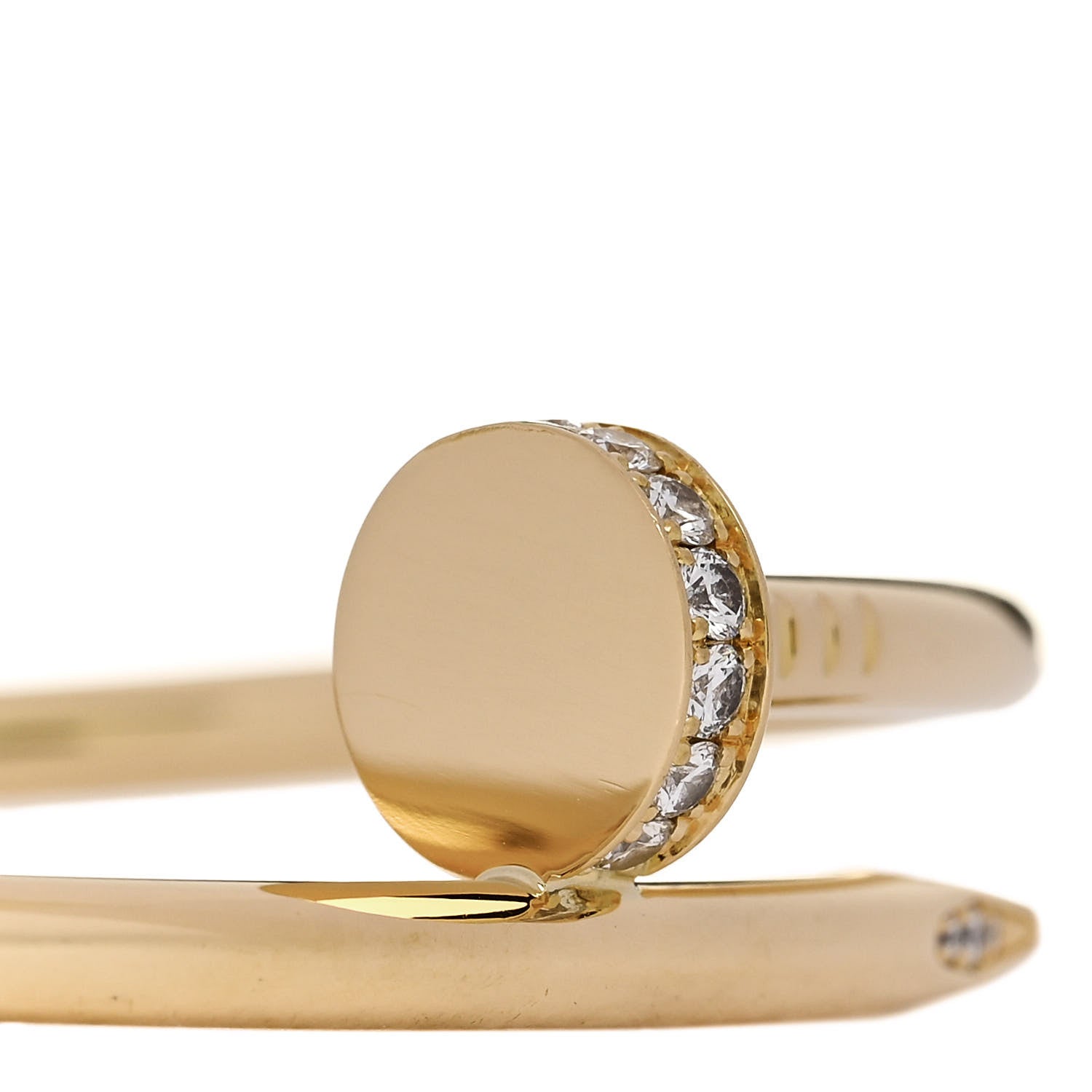 Cartier 18K Yellow Gold Diamond Juste Un Clou Bracelet 17 3 of 5