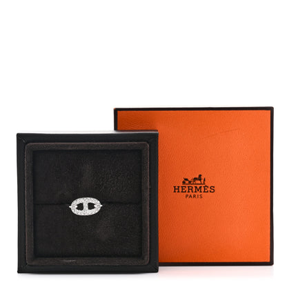 Hermes 18K White Gold Diamond New Farandole Ring 52 6 6 of 6
