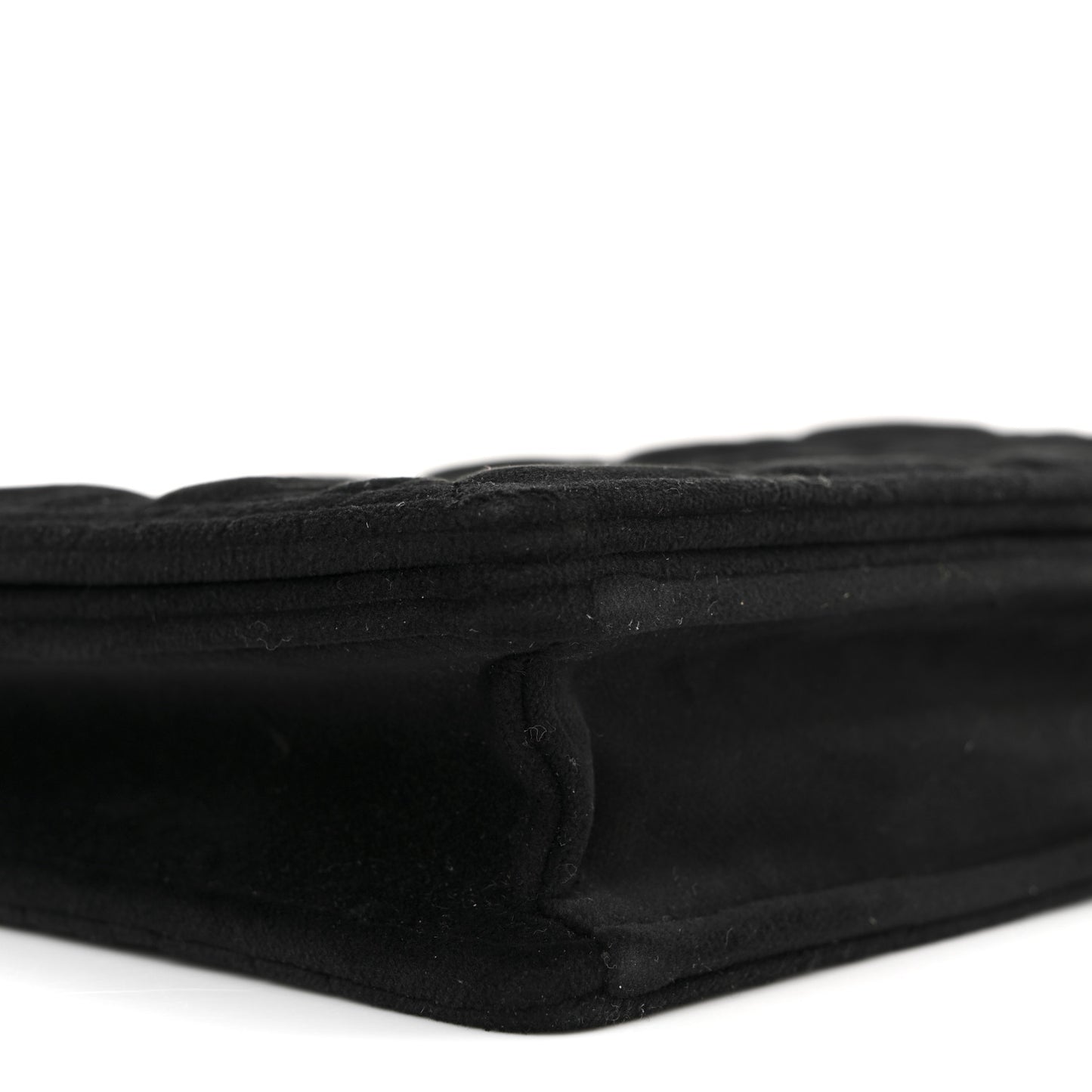 Velvet Cannage Lady Dior Convertible Clutch Black
