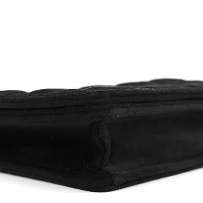 Christian Dior Velvet Cannage Lady Dior Convertible Clutch Black 10 of 12