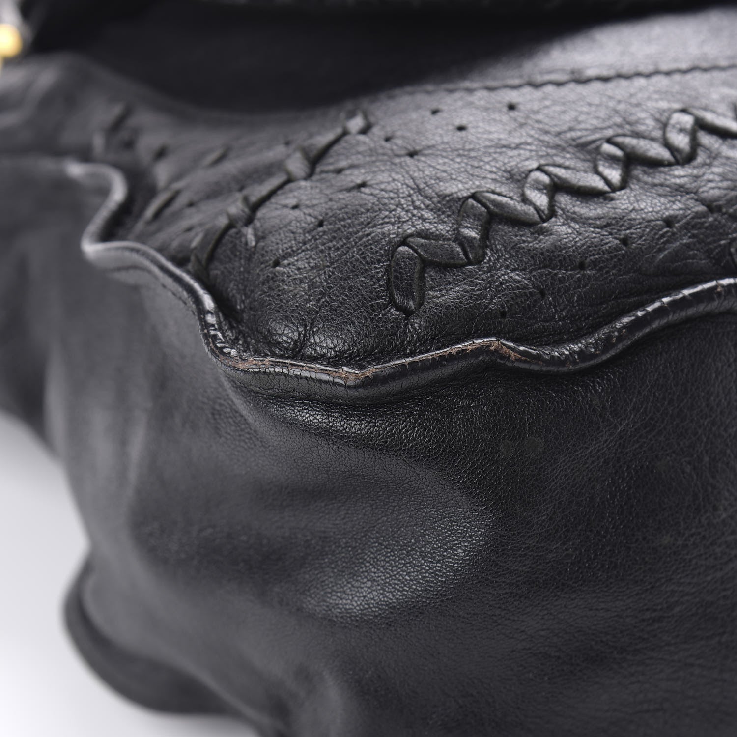 Chloe Calfskin Embroidered Medium Marcie Satchel Black 10 of 11