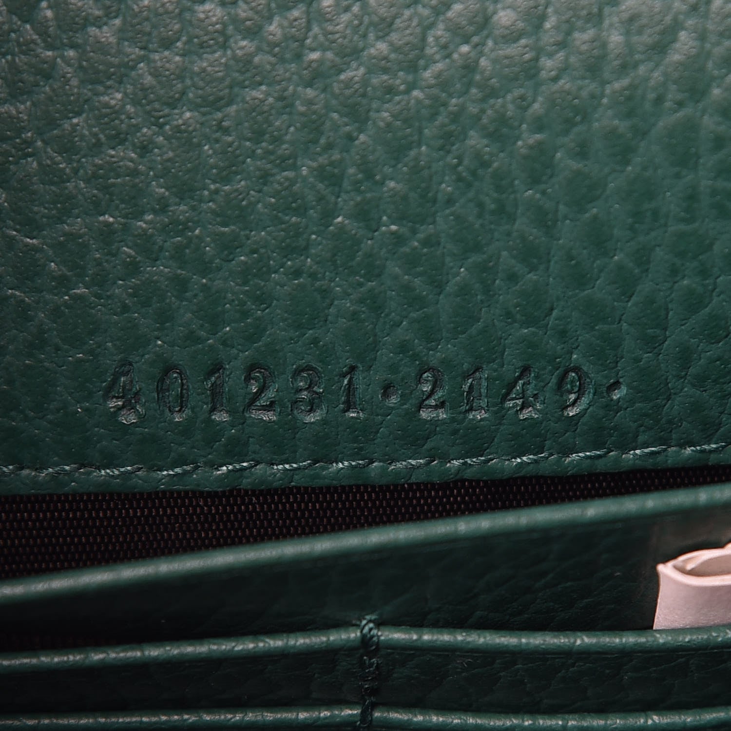 Gucci Calfskin Mini Dionysus Chain Wallet Emerald 7 of 10