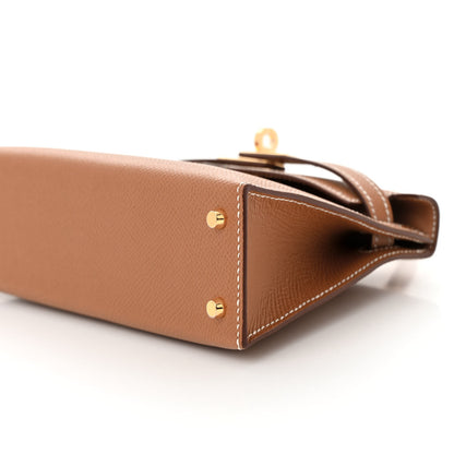 Hermes Epsom Mini Kelly Sellier 20 Gold 9 of 11