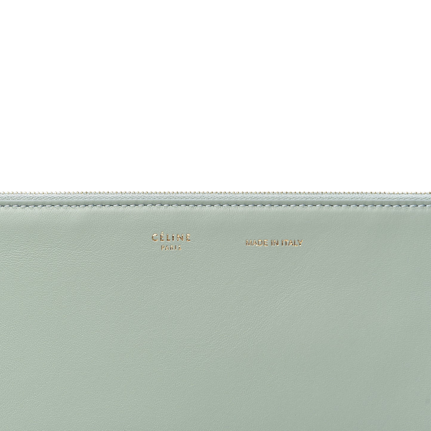 Cloudy Lambskin Solo Zip Pouch Lime