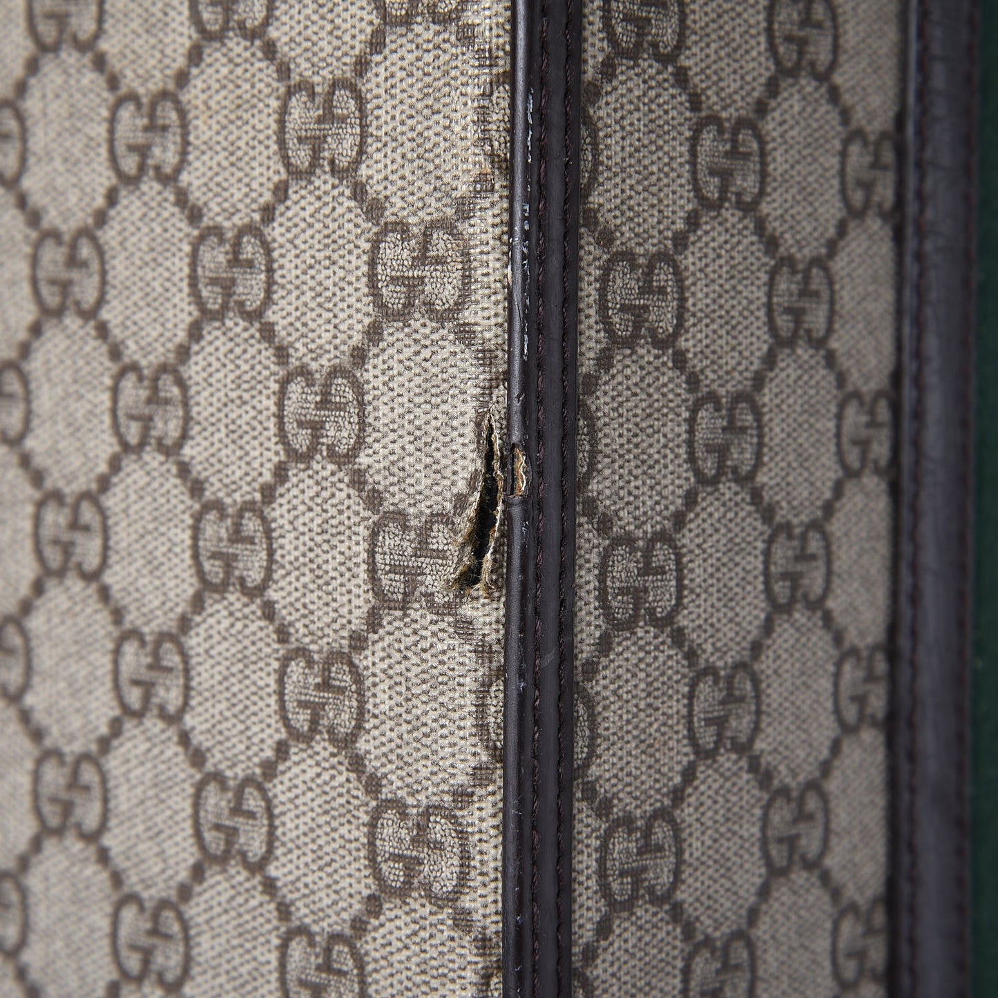 GG Plus Monogram Small Web Trolley Brown