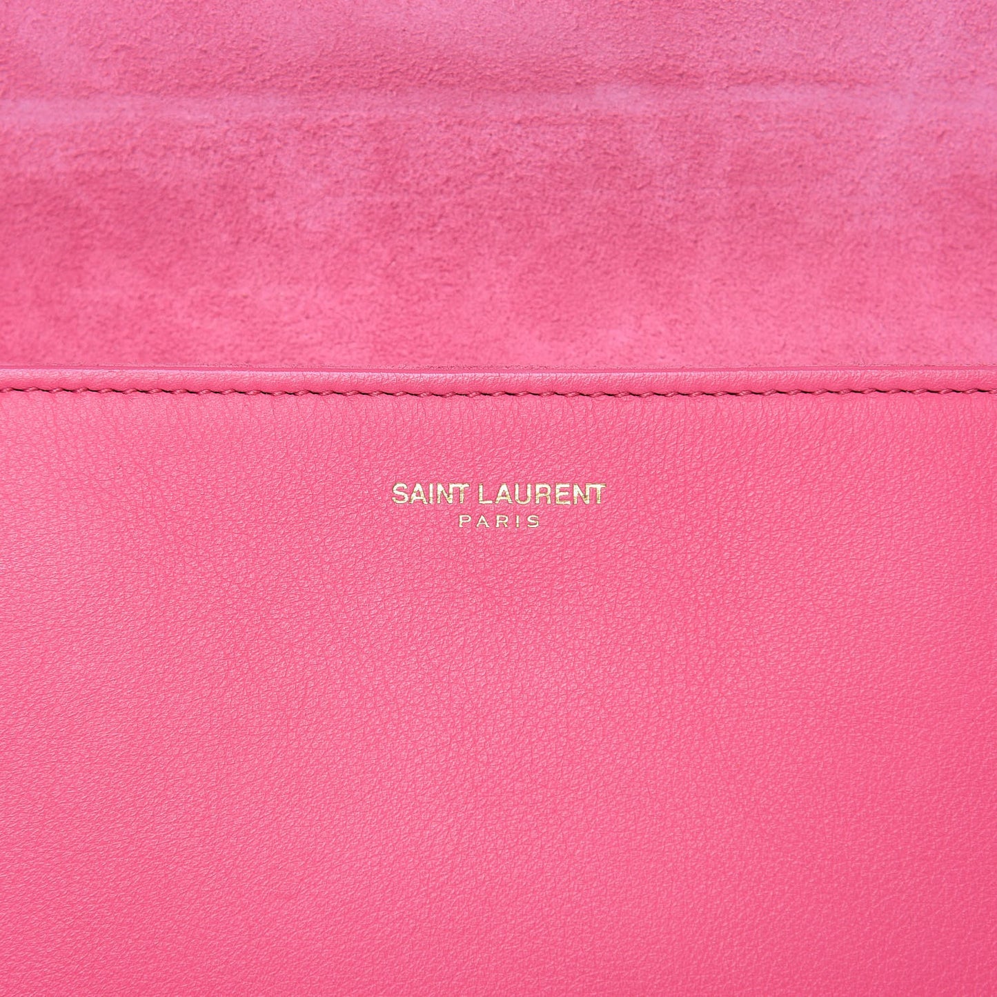 Calfskin Classic Y Ligne Clutch Pink
