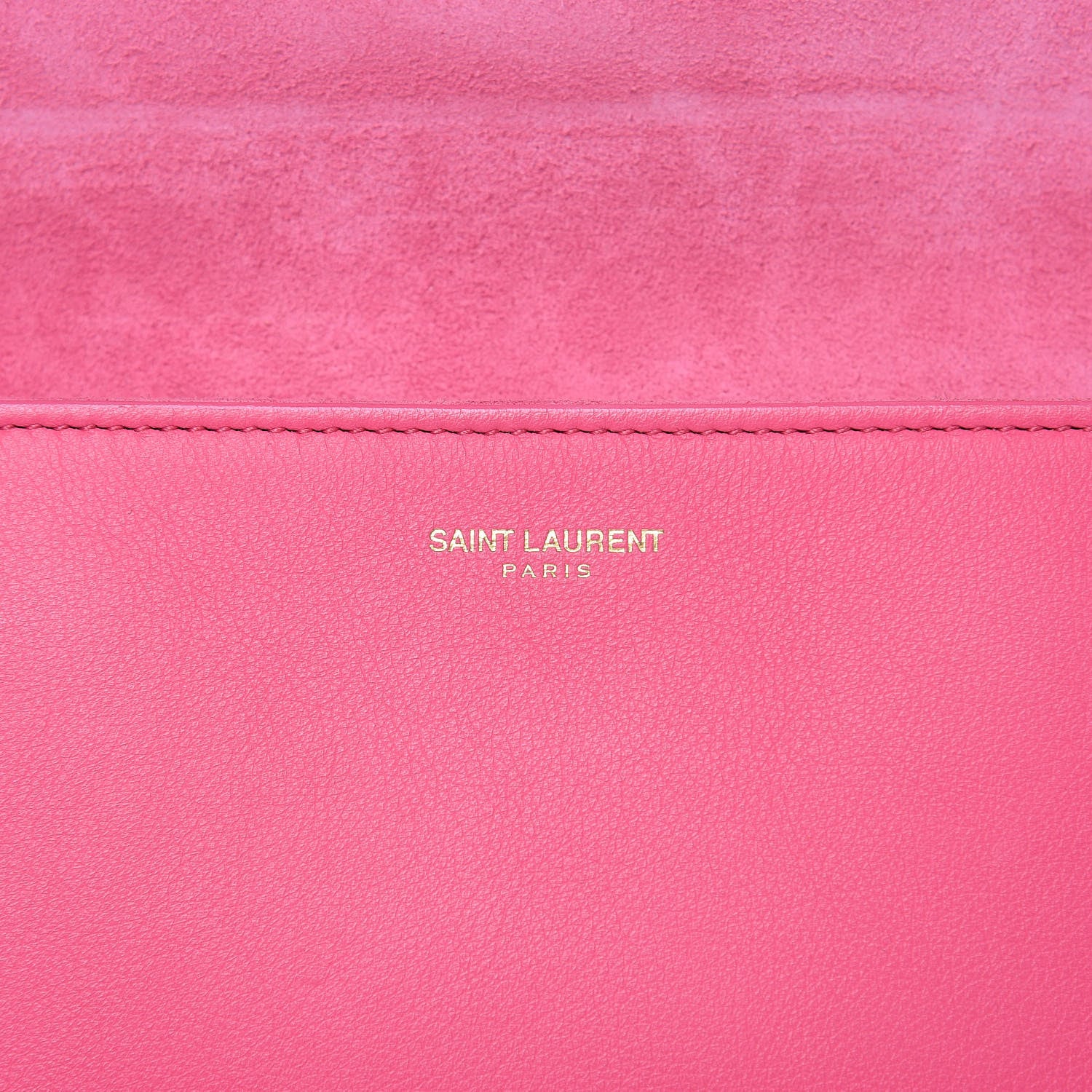 Saint Laurent Calfskin Classic Y Ligne Clutch Pink 7 of 16