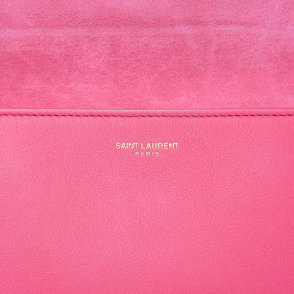 Saint Laurent Calfskin Classic Y Ligne Clutch Pink 7 of 16