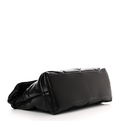 Saint Laurent Lambskin Quilted Monogram Monochrome Small Loulou Puffer Chain Satchel Black 4 of 12