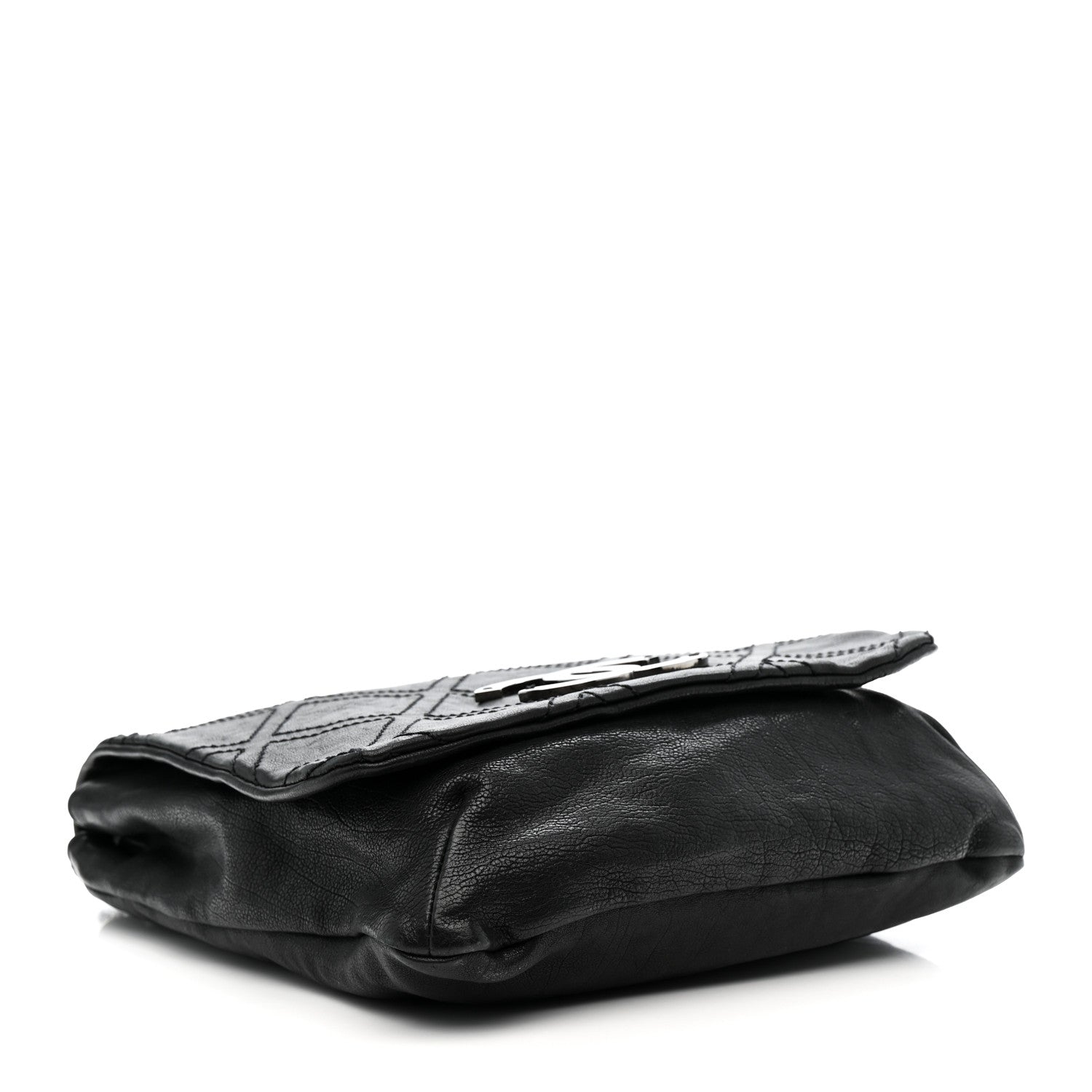 Chanel Calfskin Diamond Stitch Large Messenger Black 4 of 14