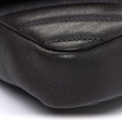 Saint Laurent Sheepskin Matelasse Chevron Monogram Mini College Bag Dark Anthracite 7 of 8