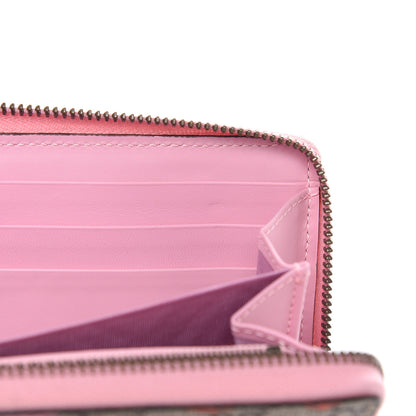 Gucci GG Supreme Monogram Strawberry Zip Around Wallet Light Pink 9 of 10