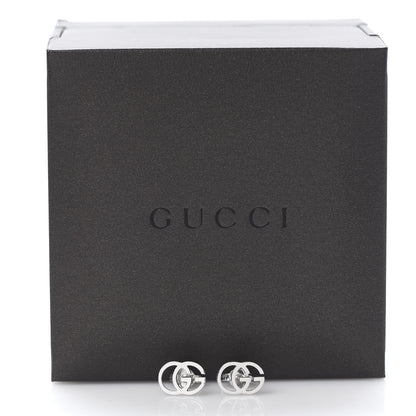 Gucci 18K White Gold GG Tissue Stud Earrings 5 of 5
