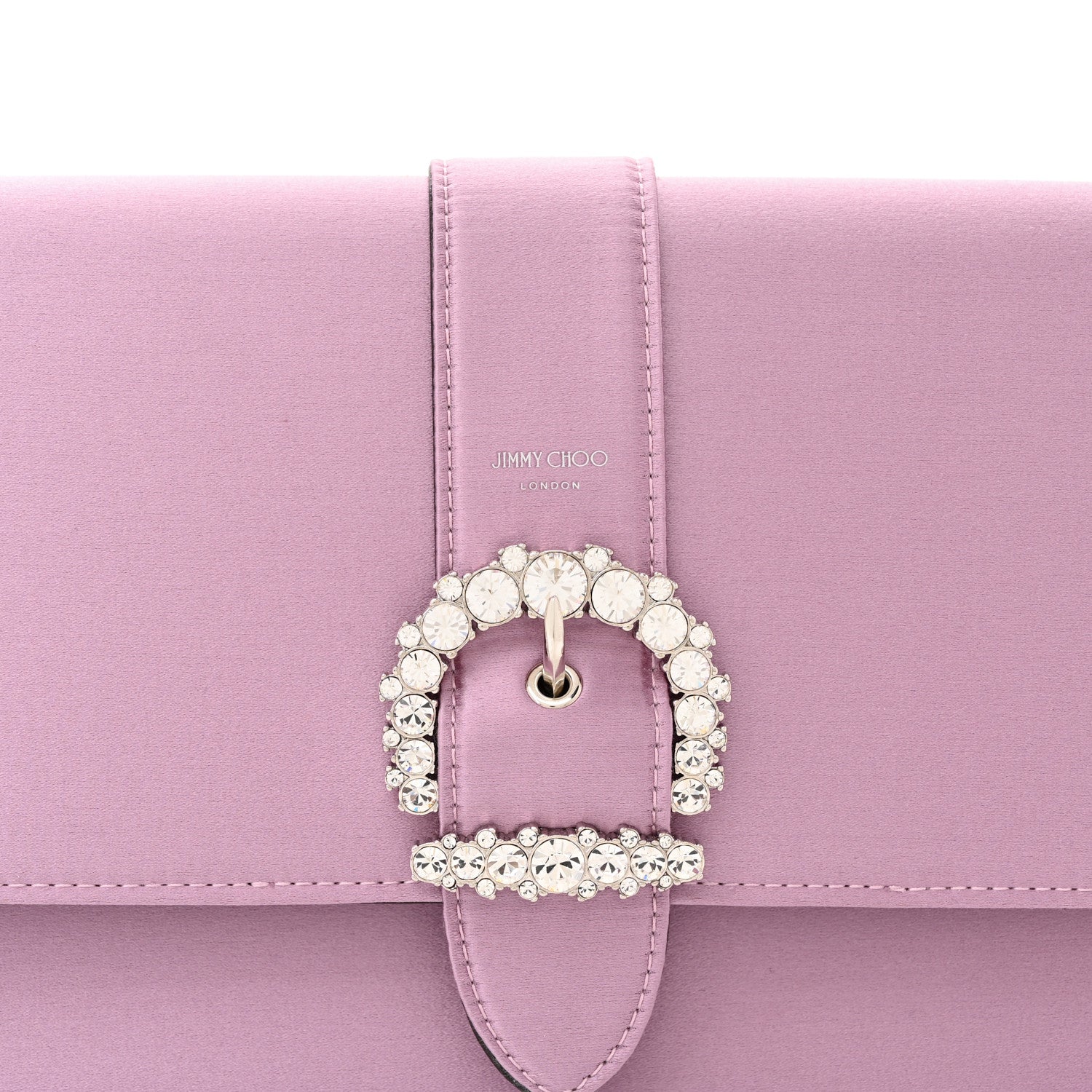 Jimmy Choo Satin Crystal Cheri Shoulder Bag Mauve 7 of 10