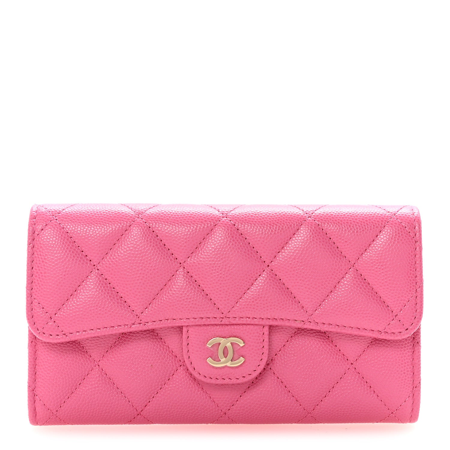 Chanel Caviar Quilted Medium Flap Wallet Pink 1 of 9