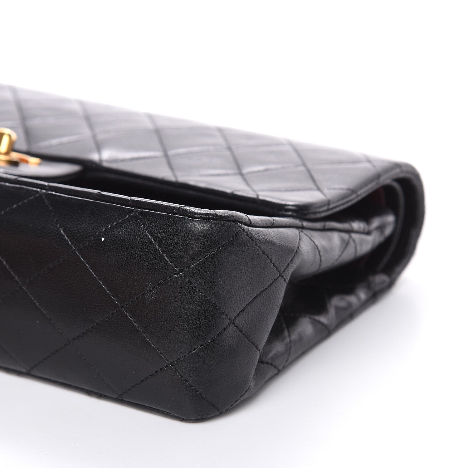 Chanel Lambskin Quilted Medium Double Flap Black 9 of 18