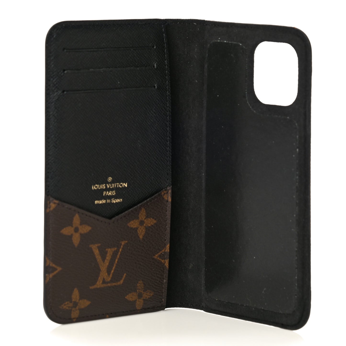 Monogram iPhone 11 Folio Case Black