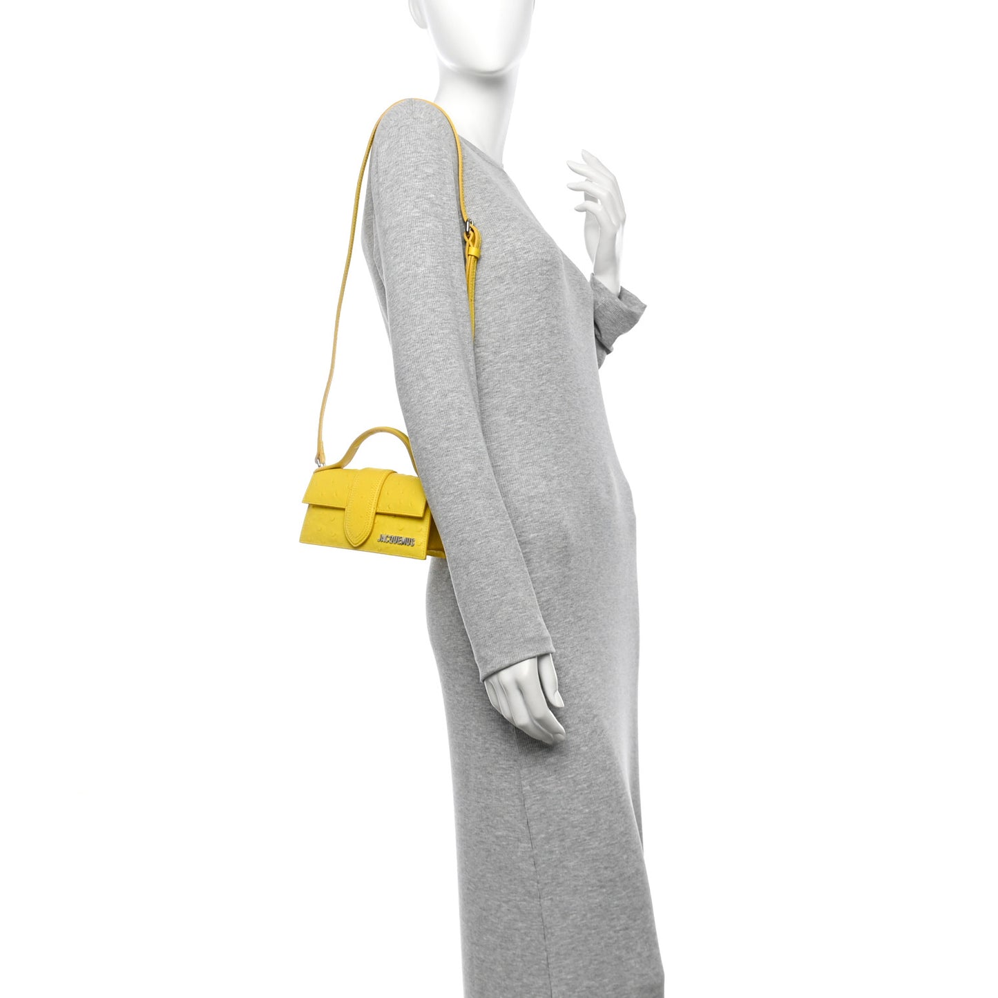 Calfskin Ostrich Embossed Le Bambino Yellow