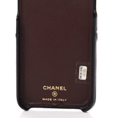 Chanel Lambskin Quilted iPhone X Case Black 4 of 7