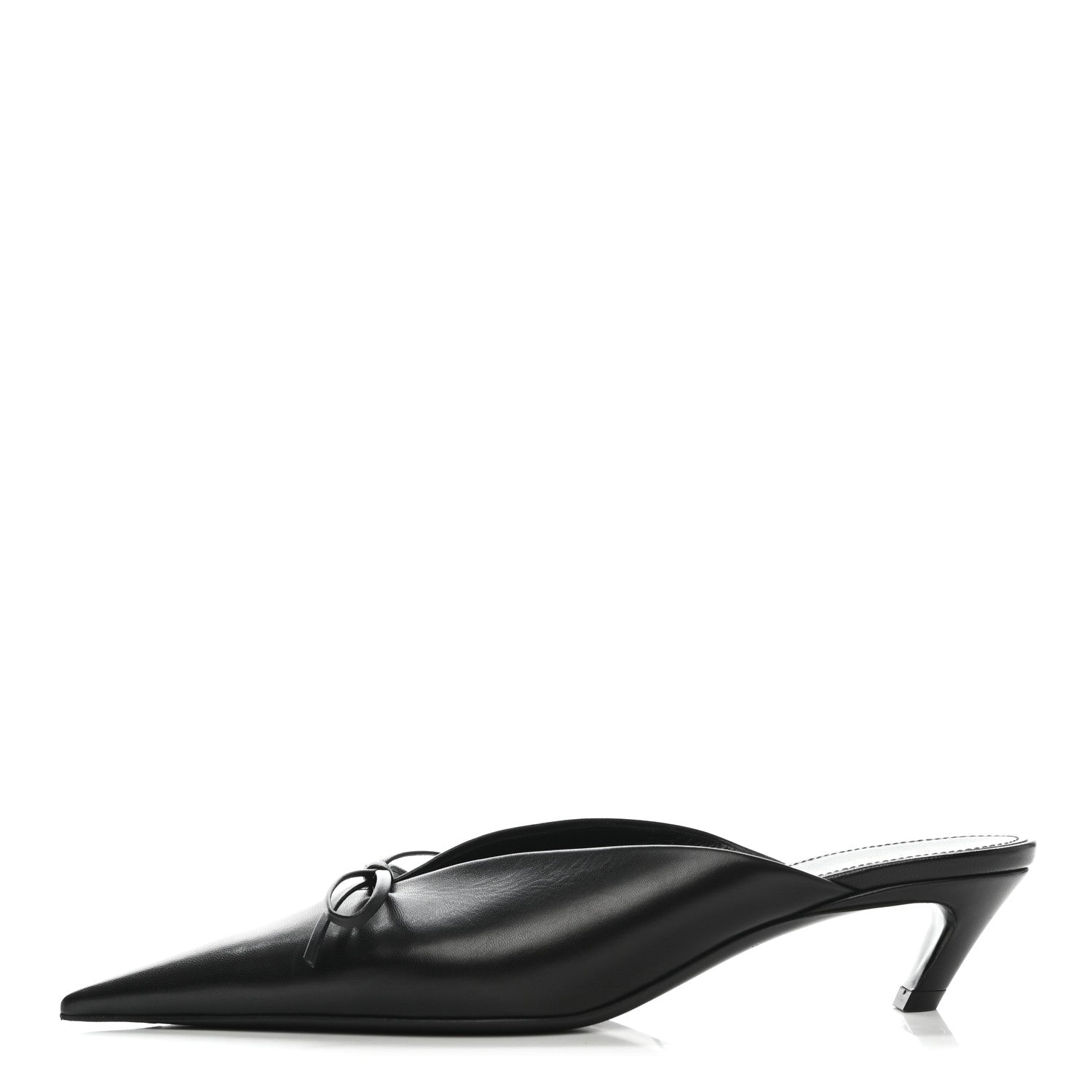 Balenciaga Goatskin Pointed Toe Knife Mules 37 Black 1 of 8