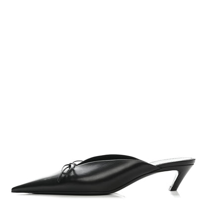 Balenciaga Goatskin Pointed Toe Knife Mules 37 Black 1 of 8