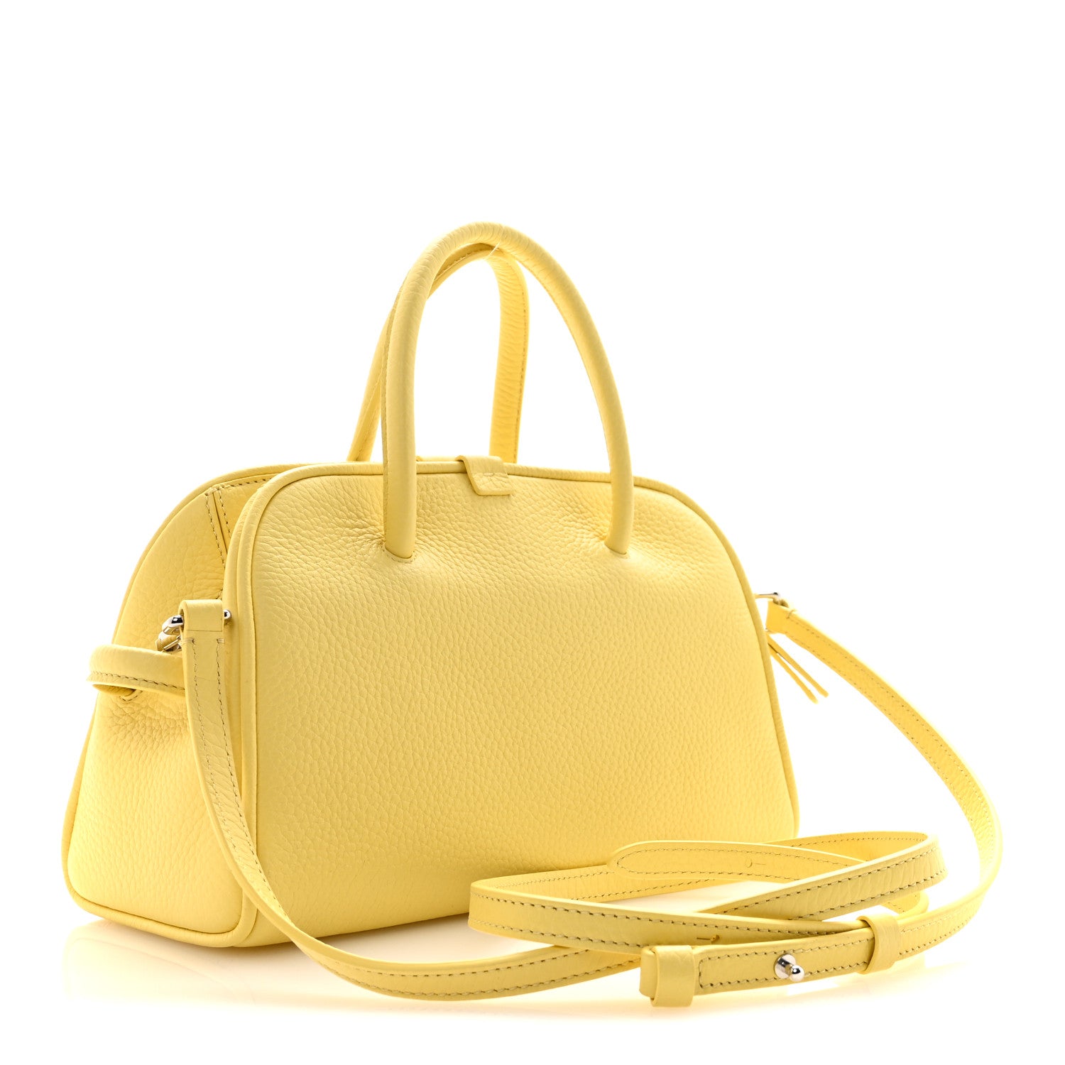 Jacquemus Grained Calfskin Le Petit Turismo Light Yellow 1817807