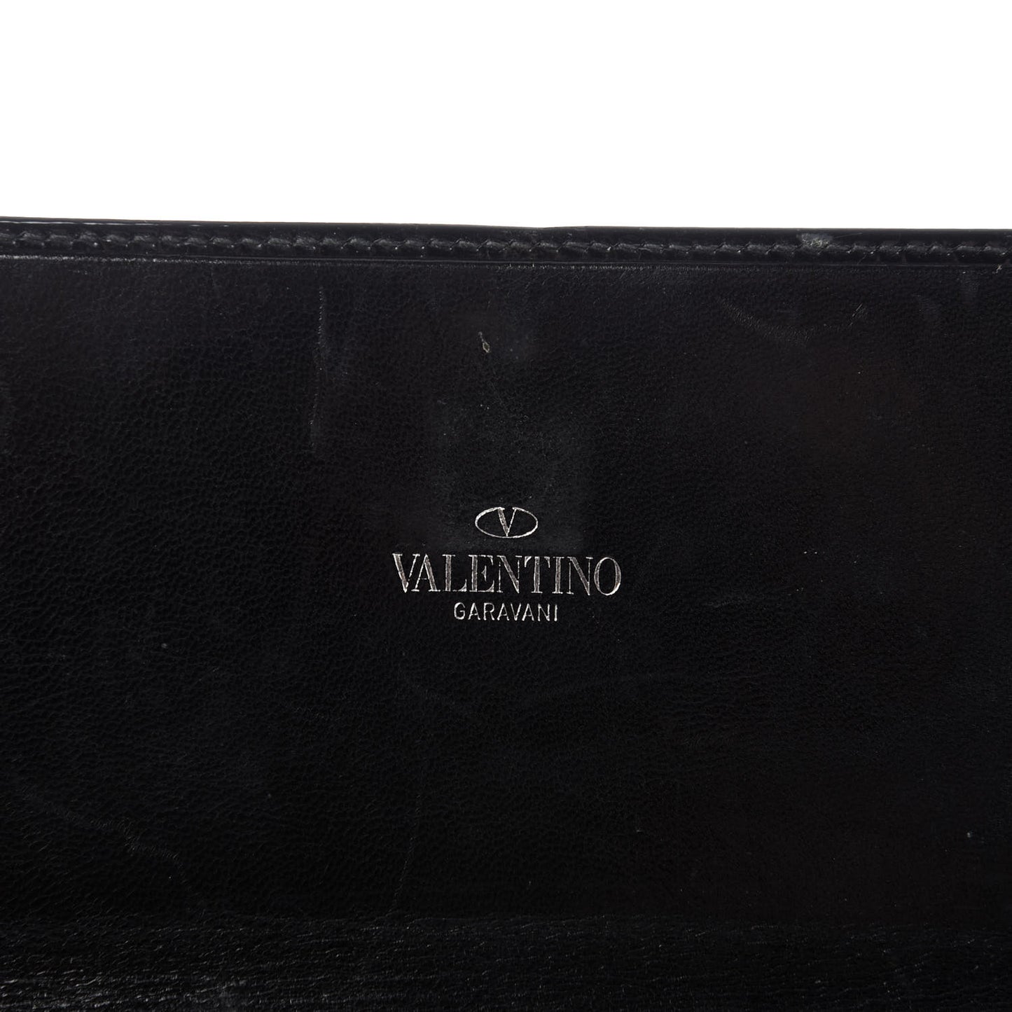 Patent Crystal Flap Wallet Black