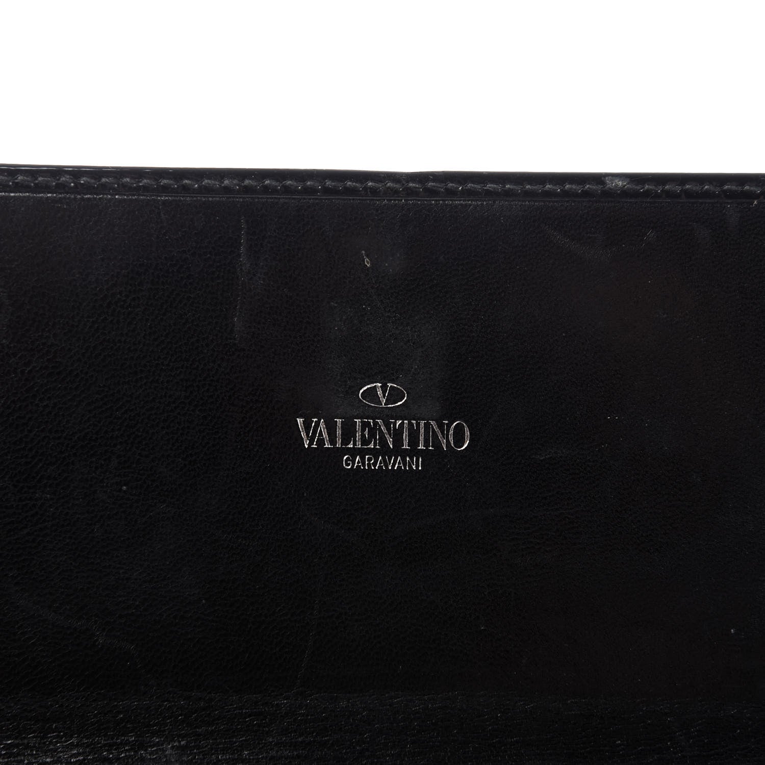 Valentino Garavani Patent Crystal Flap Wallet Black 8 of 10